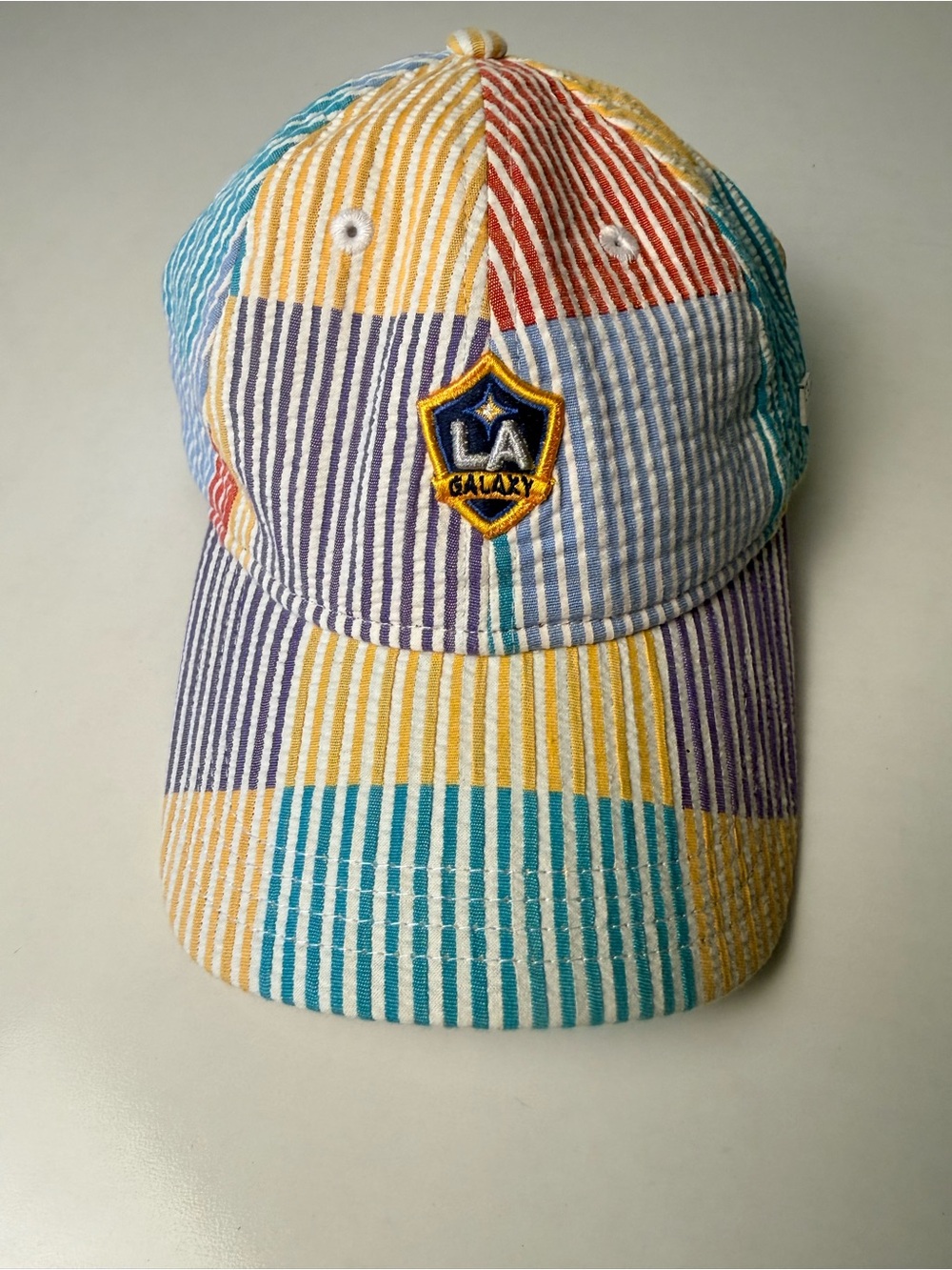 New Era Multicolor Striped Baseball Cap with Patch